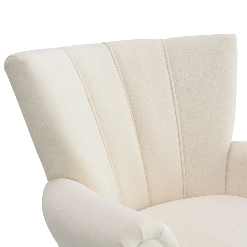 Poltrona a schienale alto Beige Channel