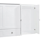 Letto a scomparsa matrimoniale con porta USB, ampio cassetto e combinazione guardaroba/scrivania