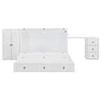Letto a scomparsa matrimoniale con porta USB, ampio cassetto e combinazione guardaroba/scrivania