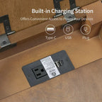 Tavolino in legno con cassetto e porta di ricarica USB