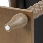 Tavolino in legno con cassetto e porta di ricarica USB
