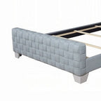 Letto a pannelli king size con testiera e pediera imbottite