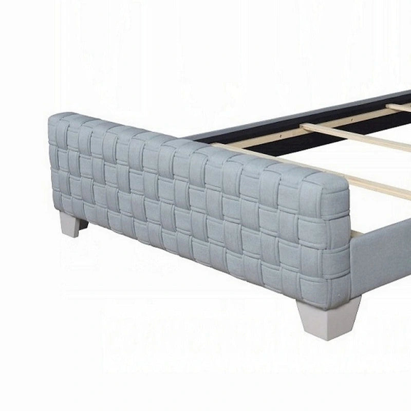Letto a pannelli king size con testiera e pediera imbottite