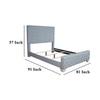 Letto a pannelli king size con testiera e pediera imbottite