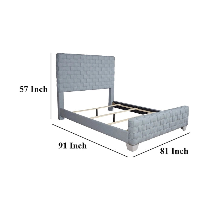 Letto a pannelli king size con testiera e pediera imbottite
