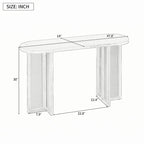 Consolle in rattan con ripiano ovale - Blu marino