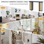 Consolle in rattan con ripiano ovale - Blu marino