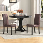 Set di 4 sedie da pranzo imbottite con schienale alto e gambe in legno massello