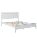 Letto a piattaforma in legno massello con testiera