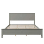 Letto a piattaforma in legno massello con testiera