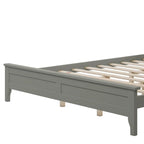 Letto a piattaforma in legno massello con testiera
