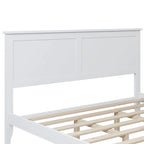 Letto matrimoniale "Queen Size" in legno massello con testiera, colore bianco