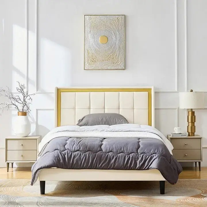 Struttura letto matrimoniale bianca