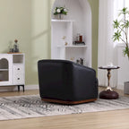 Poltrona a botte girevole a 360° rivestita con base in metallo
