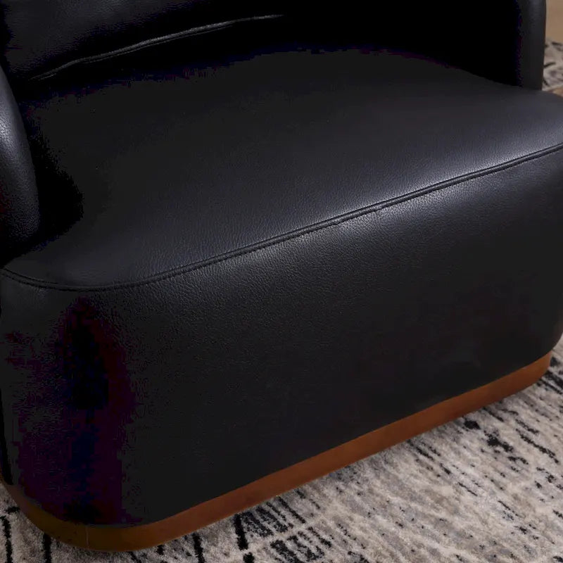 Poltrona a botte girevole a 360° rivestita con base in metallo