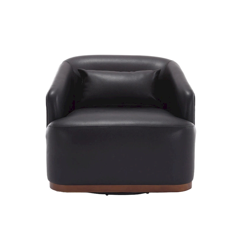 Poltrona a botte girevole a 360° rivestita con base in metallo