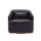 Poltrona a botte girevole a 360° rivestita con base in metallo