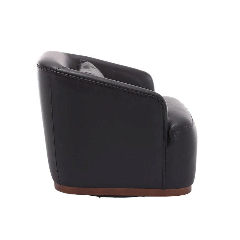 Poltrona a botte girevole a 360° rivestita con base in metallo