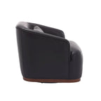 Poltrona a botte girevole a 360° rivestita con base in metallo