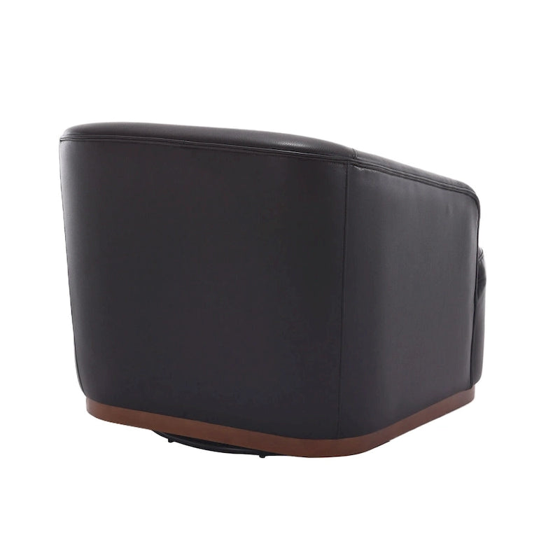 Poltrona a botte girevole a 360° rivestita con base in metallo