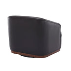 Poltrona a botte girevole a 360° rivestita con base in metallo