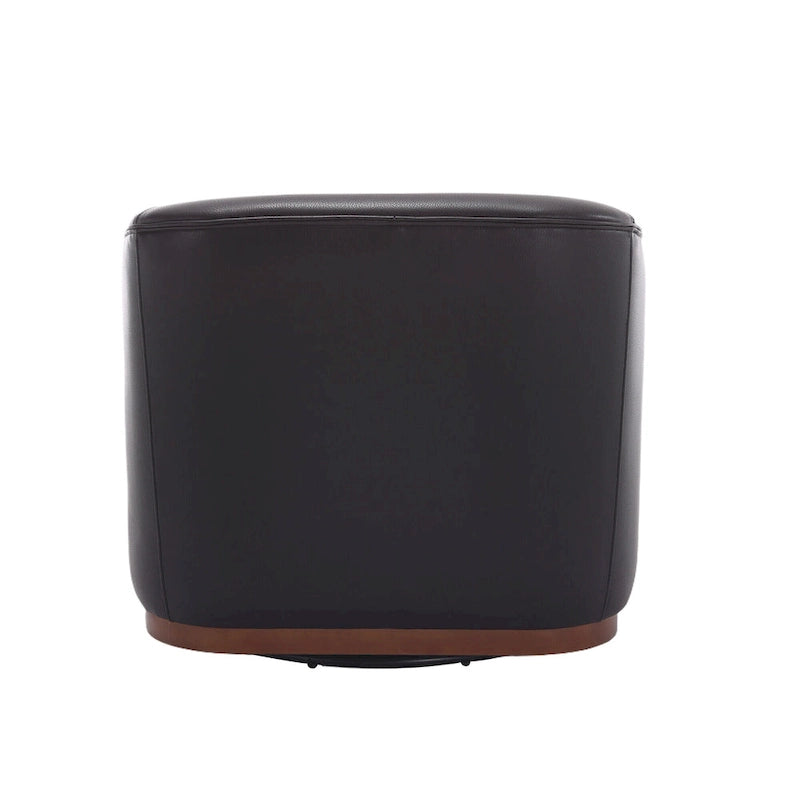 Poltrona a botte girevole a 360° rivestita con base in metallo