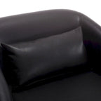 Poltrona a botte girevole a 360° rivestita con base in metallo