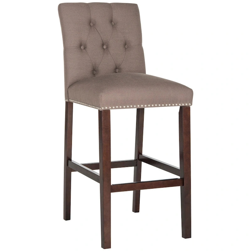 Set di 2 sgabelli da bar trapuntati da 80 cm (48L x 58P x 112A cm)