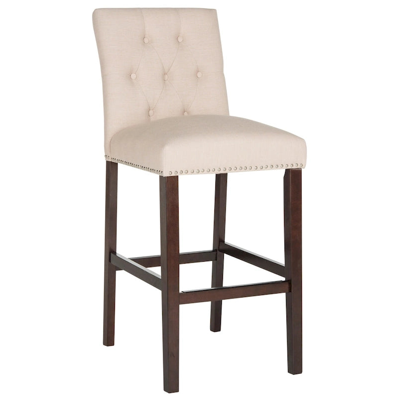 Set di 2 sgabelli da bar trapuntati da 80 cm (48L x 58P x 112A cm)