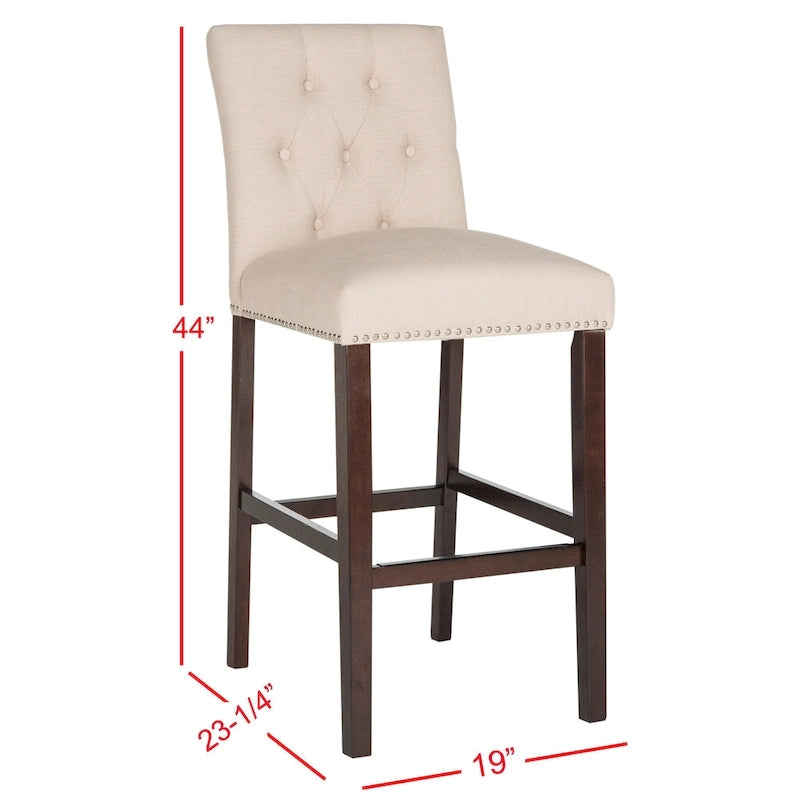 Set di 2 sgabelli da bar trapuntati da 80 cm (48L x 58P x 112A cm)