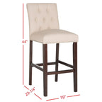 Set di 2 sgabelli da bar trapuntati da 80 cm (48L x 58P x 112A cm)