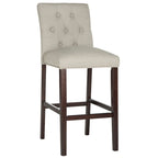 Set di 2 sgabelli da bar trapuntati da 80 cm (48L x 58P x 112A cm)