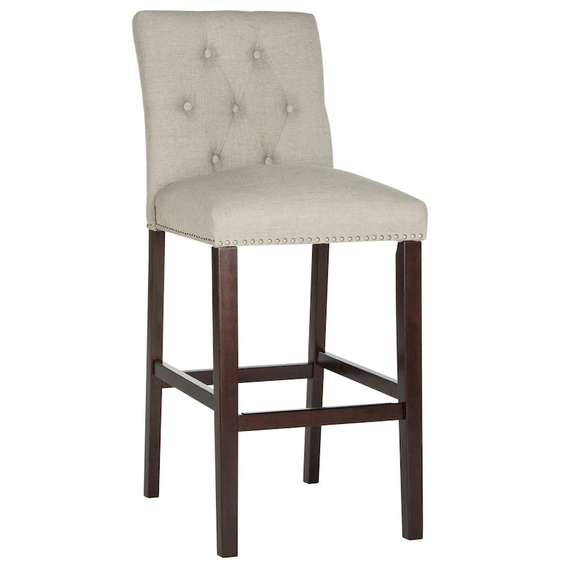Set di 2 sgabelli da bar trapuntati da 80 cm (48L x 58P x 112A cm)
