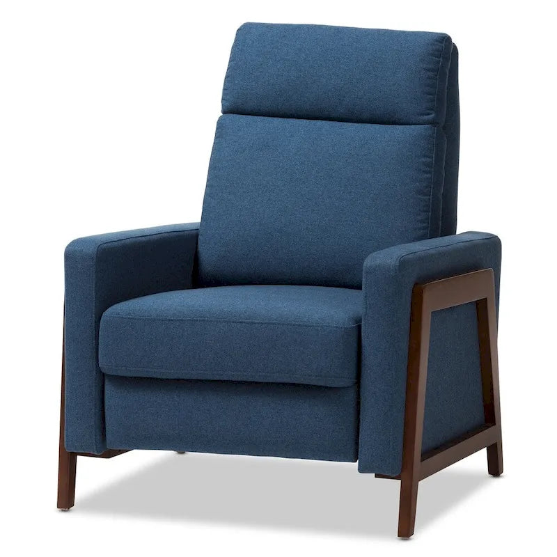 Poltrona reclinabile in tessuto Mid-Century