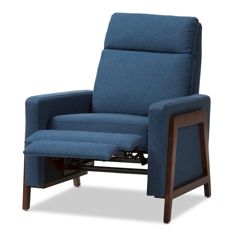 Poltrona reclinabile in tessuto Mid-Century