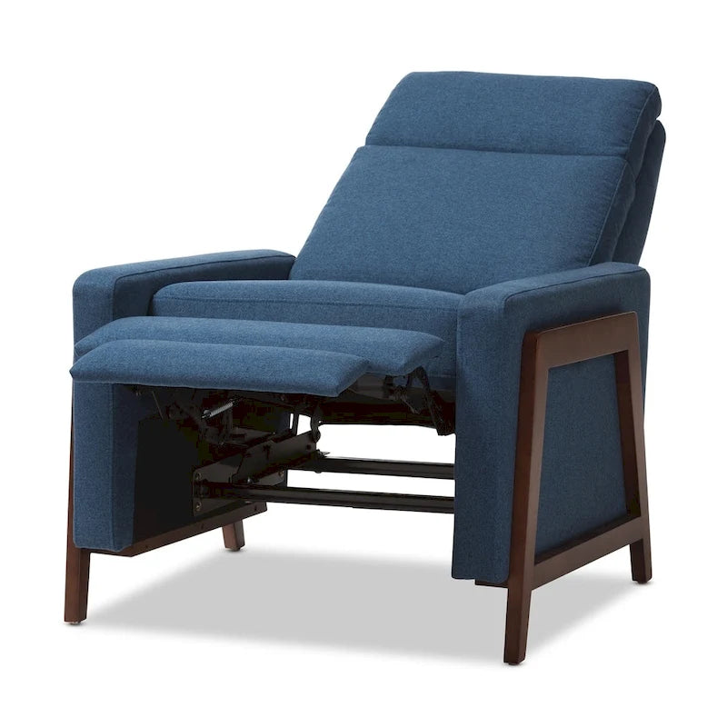 Poltrona reclinabile in tessuto Mid-Century