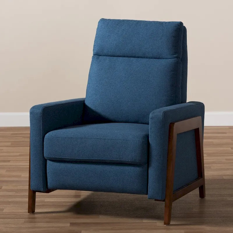 Poltrona reclinabile in tessuto Mid-Century