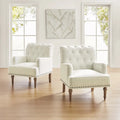 Sedia d'accento capitonné con borchie decorative, set da 2