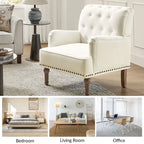 Sedia d'accento capitonné con borchie decorative, set da 2