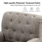 Sedia d'accento capitonné con borchie decorative, set da 2