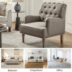 Sedia d'accento capitonné con borchie decorative, set da 2