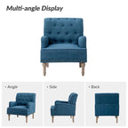 Sedia d'accento capitonné con borchie decorative, set da 2
