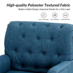 Sedia d'accento capitonné con borchie decorative, set da 2