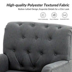 Sedia d'accento capitonné con borchie decorative, set da 2