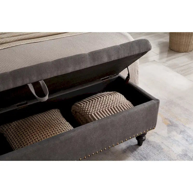 Panca contenitore/ottoman, 150 cm