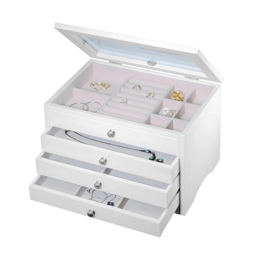 Portagioie bianco a 3 cassetti