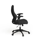 Sedia da ufficio in rete con schienale alto e braccioli regolabili