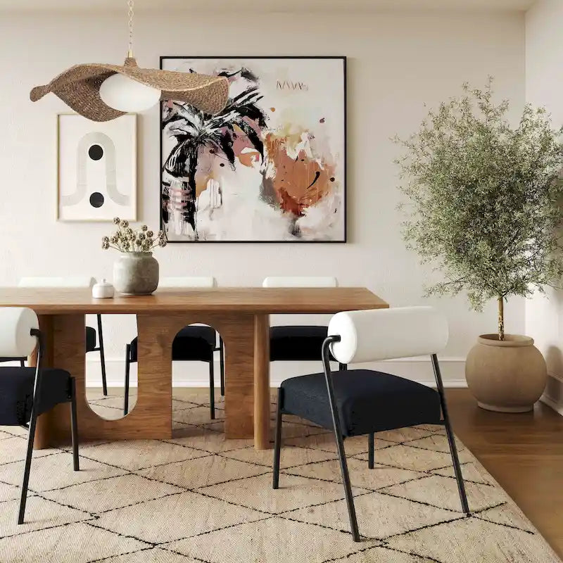 Tavolo da pranzo rettangolare in noce - 92L x 39,3P x 30A