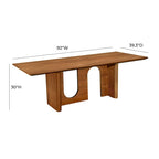 Tavolo da pranzo rettangolare in noce - 92L x 39,3P x 30A