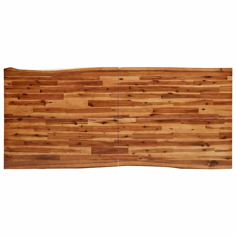 Tavolo da pranzo in legno massello di acacia con bordo naturale